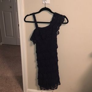 Boston Proper Navy Crochet Dress